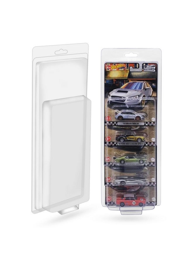 EVORETRO Diecast Blisters 5 Cars Compatible for Premium Hot Wheels Protector case Car Culture, Pop Culture, Retro Collection - 0.60mm - Pack of 5 - hot Wheels Protector Packs - Image 1