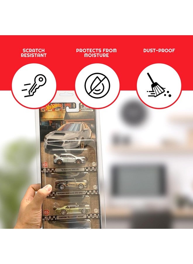 EVORETRO Diecast Blisters 5 Cars Compatible for Premium Hot Wheels Protector case Car Culture, Pop Culture, Retro Collection - 0.60mm - Pack of 5 - hot Wheels Protector Packs - Image 5