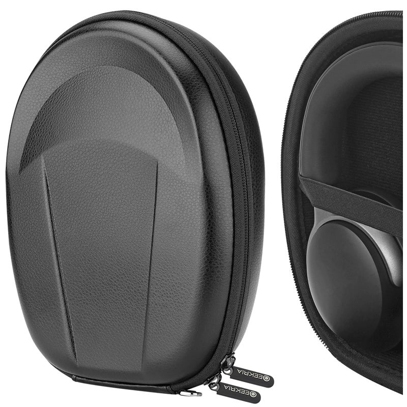 Geekria Shield Headphones Case Compatible with Bose QC Ultra II4535 II3525 and More Replacement Hard Shell Travel Carrying Bag with Cable Storage Black - Image 2