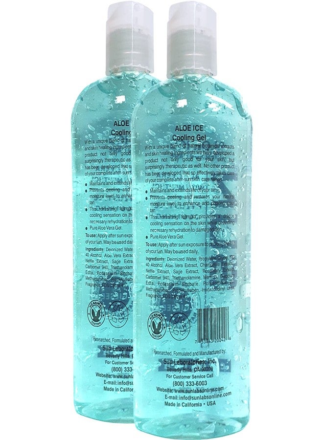 Sun Laboratories by Giesee Sun Laboratories Aloe Vera Ice Gel 2 Pack - Pure, Organic Aloe Vera Gel - Natural After Sun Lotion - Soothing, Clear Aloe Vera for Burn Relief - Image 2