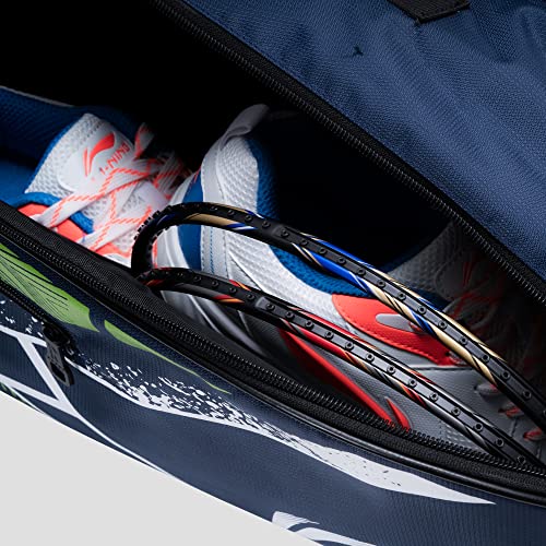 Li-Ning Raider Max Double Zipper Polyester Badminton Kit Bag (Blue , Large) | Unbreakable Zippers | Easy Mobility | Unisex - Men, Boys, Girls, Women - Image 5