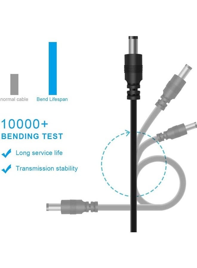 كابل طاقة عالمي 5 فولت USB إلى تيار مستمر 5 فولت بموصل طرفي 5.5 مم 2.1 مم وكابل شحن مزود بـ 8 أطراف موصل - Image 4