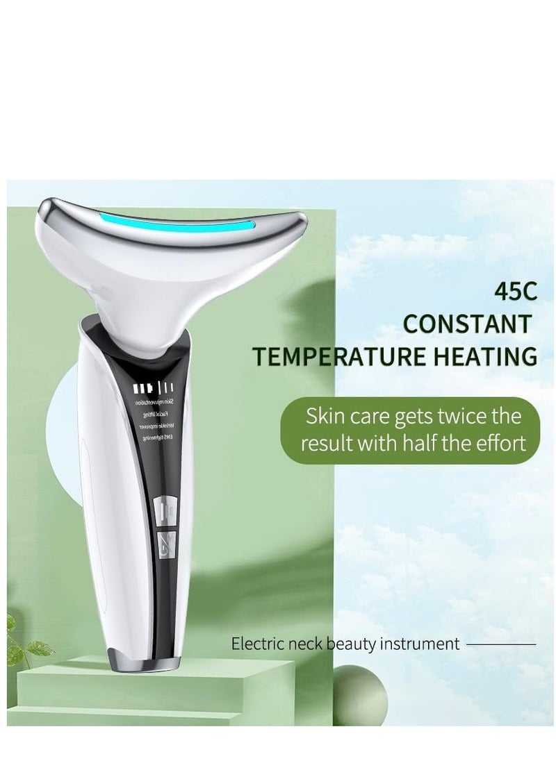 SYOSI Dispozitiv Facial Multifunctional, Ingrijire Fata, Gat si Decolteu, Reducerea Ridurilor, Hidratare, Masaj Facial, Terapie cu Fotoni si Vibromasaj, Efect Anti-imbatranire, Incarcare USB  - Image 2