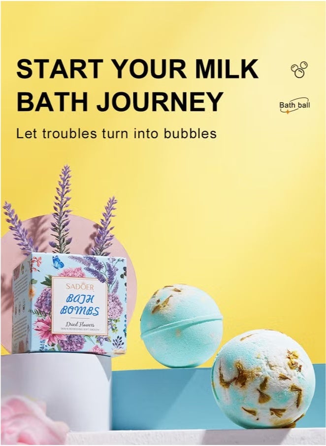 SADOER 100g Bath Bomb Balls Cleansing Aromatherapy Bath Balls Rosemary Scent - Image 1