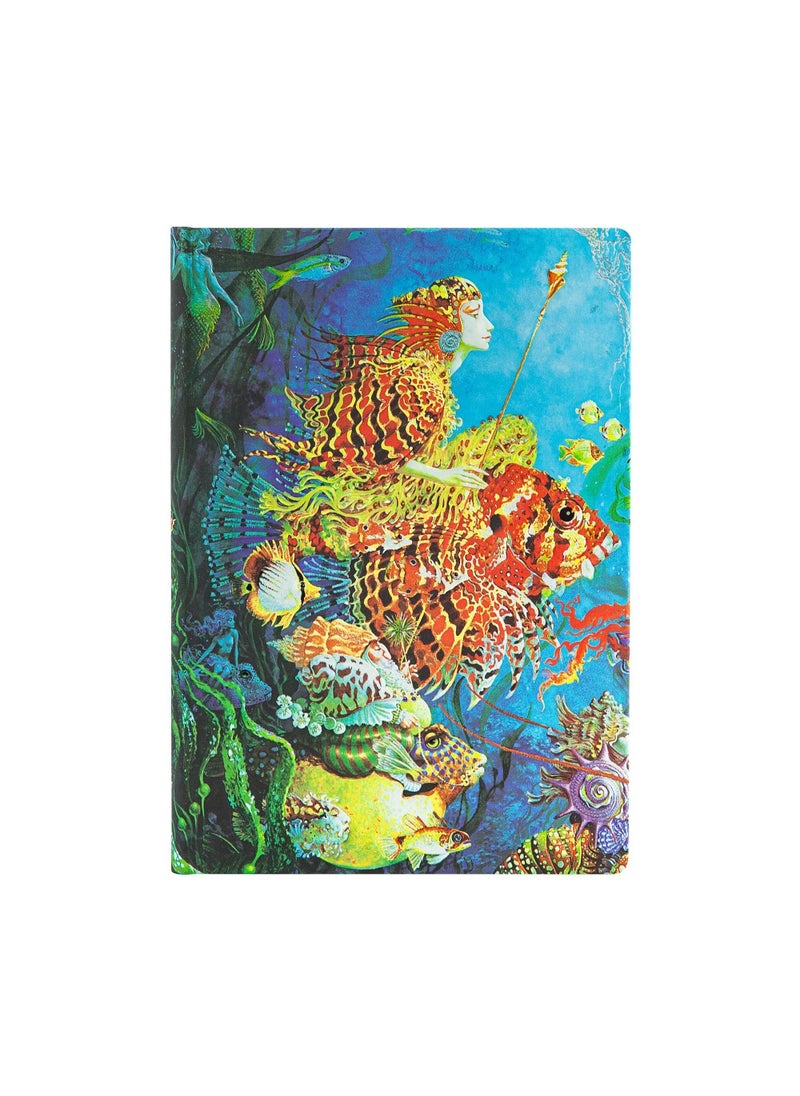 Paperblanks - Sea Fantasies Fantastic Voyages Midi Lined Elastic Band 144pages 120gsm Notebook - Image 1