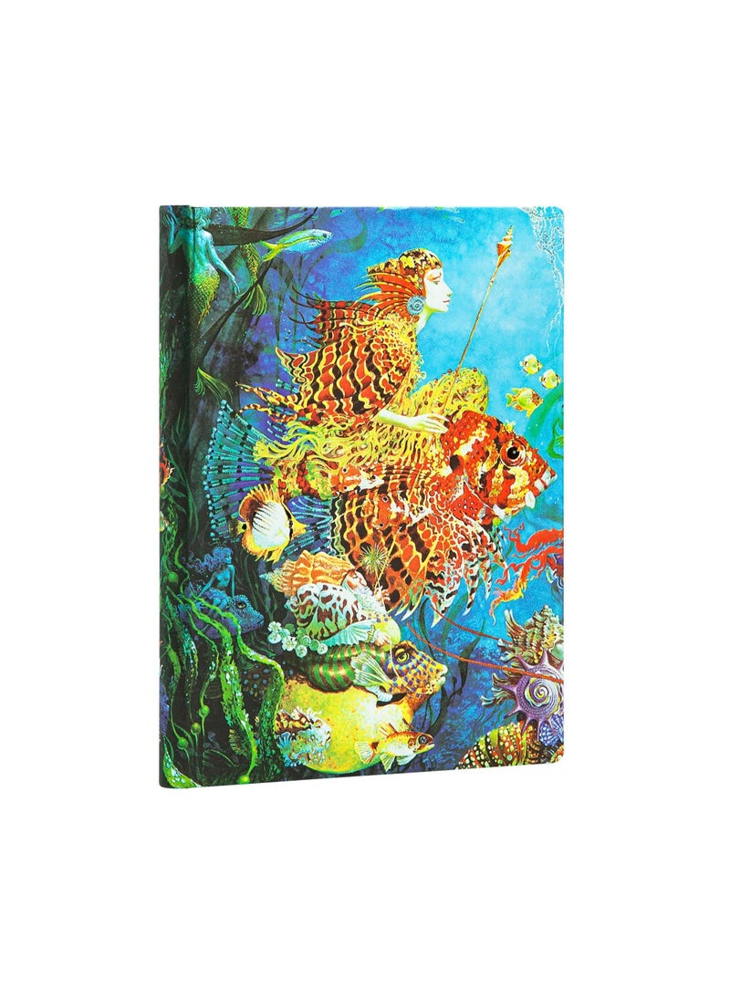 Paperblanks - Sea Fantasies Fantastic Voyages Midi Lined Elastic Band 144pages 120gsm Notebook - Image 1