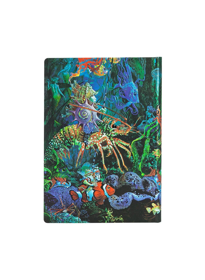 Paperblanks - Sea Fantasies Fantastic Voyages Midi Lined Elastic Band 144pages 120gsm Notebook - Image 1