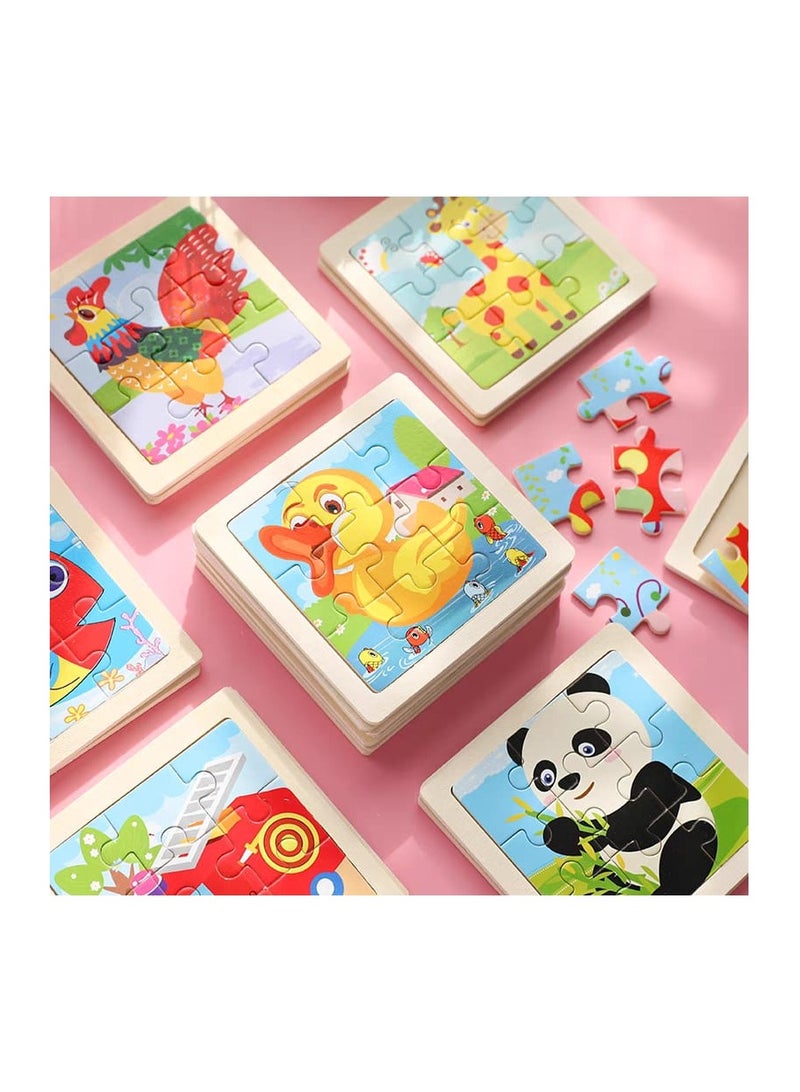 Wooden Jigsaw Puzzle Set for Toddlers and Kids Pack of 4 Theme Puzzles Educational Learning Toys for Early Childhood Development - Image 1