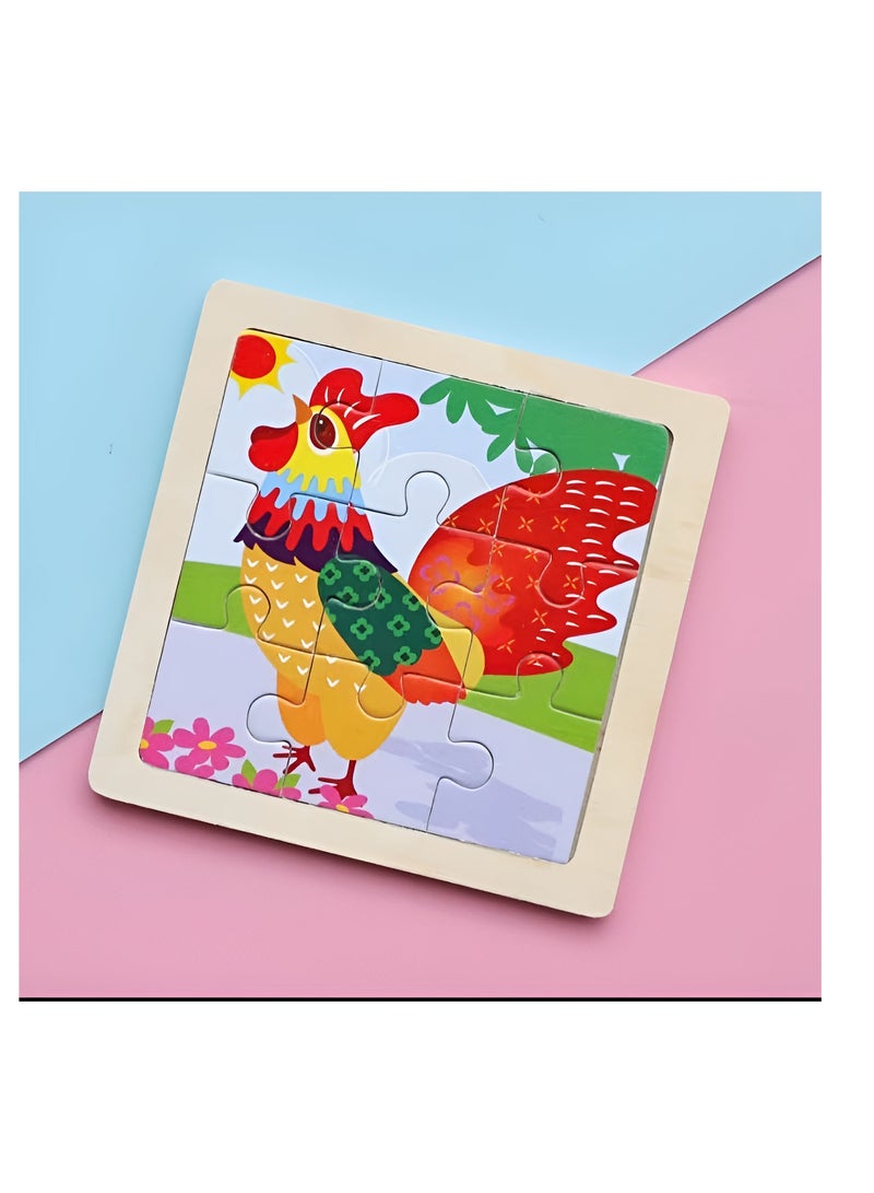 Wooden Jigsaw Puzzle Set for Toddlers and Kids Pack of 4 Theme Puzzles Educational Learning Toys for Early Childhood Development - Image 4