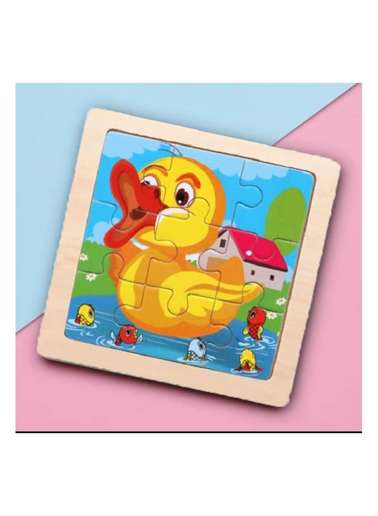 Wooden Jigsaw Puzzle Set for Toddlers and Kids Pack of 4 Theme Puzzles Educational Learning Toys for Early Childhood Development - Image 3