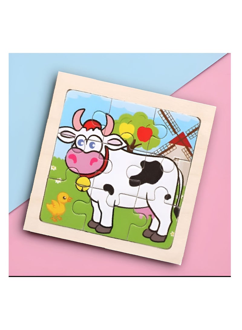 Wooden Jigsaw Puzzle Set for Toddlers and Kids Pack of 4 Theme Puzzles Educational Learning Toys for Early Childhood Development - Image 2