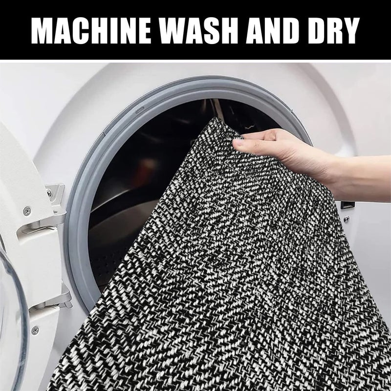 Collive سجادة الحمام الأسود الكلاهي 2 '× 3' سجاد المطبخ الصغير القابل للغسل باليد - Image 4