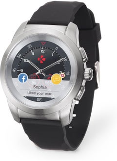 MyKronoz ZeTime Premium Hybrid Smart Watch 44mm with Mechanical Hands on Color Touch Screen in Black
