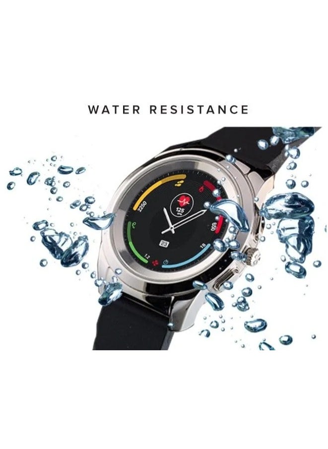 REBENUO - MyKronoz ZeTime Premium Hybrid Smart Watch 44mm with Mechanical Hands on Color Touch Screen in Black - Image 1