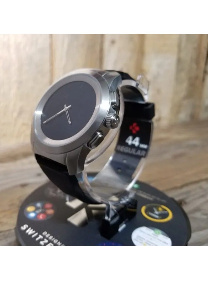 REBENUO - MyKronoz ZeTime Premium Hybrid Smart Watch 44mm with Mechanical Hands on Color Touch Screen in Black - Image 1