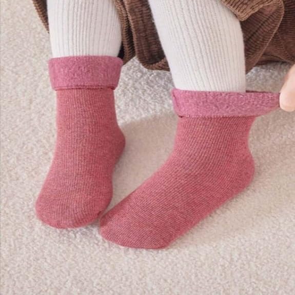 WKLOUYHE Boys & Girls Age-wise Warm Winter Thick Fleece Fur Socks Without Thumb_Assorted Color,2-4 Year(Pack Of 04) - Image 2