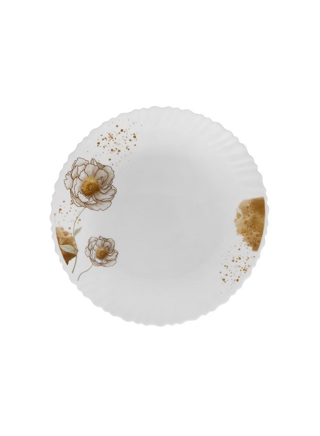 ديلكاسا طقم عشاء أوبال وير من ديلكاسا، 33 قطعة، DC3709، يتضمن طبق بيضاوي، وأطباق عشاء وأطباق مسطحة، وأوعية سلطة، وملاعق حساء - Image 5