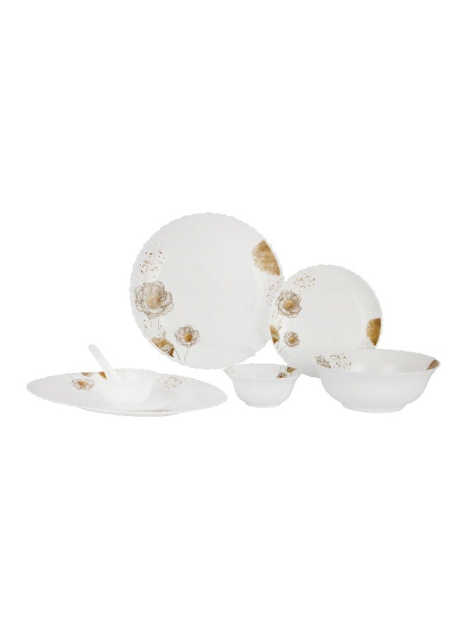 ديلكاسا طقم عشاء أوبال وير من ديلكاسا، 33 قطعة، DC3709، يتضمن طبق بيضاوي، وأطباق عشاء وأطباق مسطحة، وأوعية سلطة، وملاعق حساء - Image 2