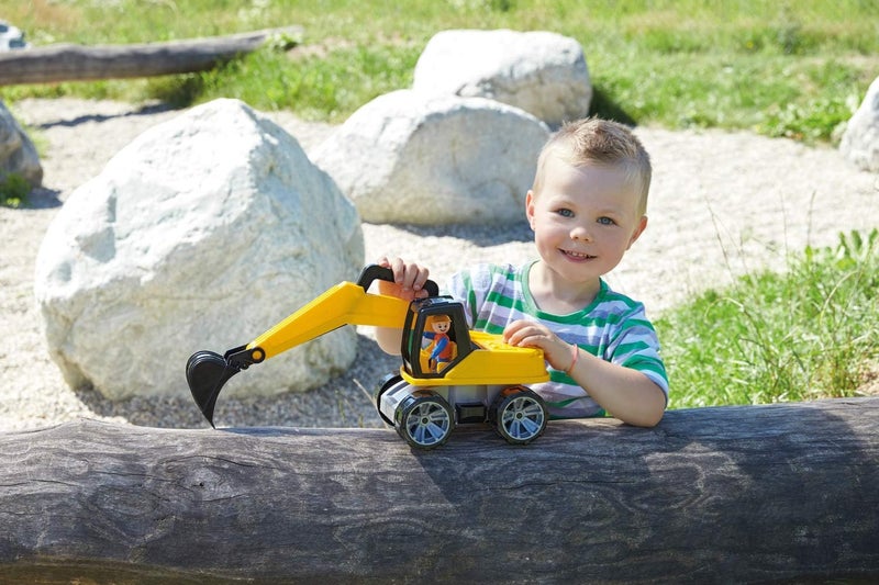 Lena 04411 TRUXX, Construction Approx. 44 cm, Shovel Movable Excavator arm Figure, Suitable for Children from 2 Years, Play Vehicle Set Yellow - Image 3