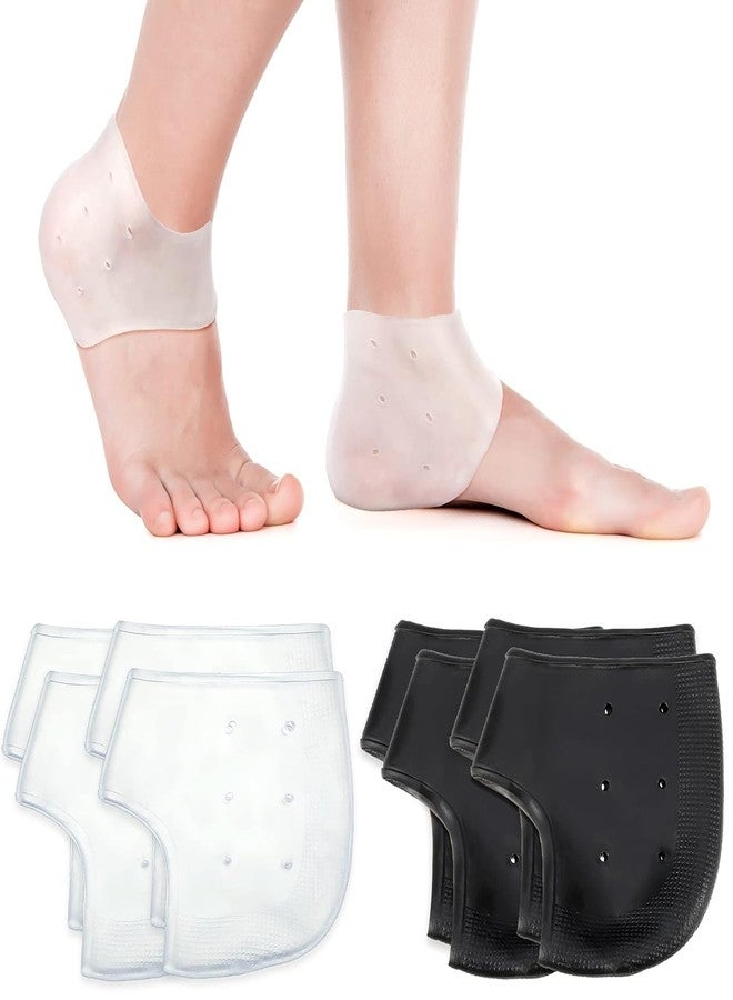 ZPCCOT Silicone Heel Protectors Socks (2 Pairs) for Men & Women | Gel Heel Cushion Pads for Cracked Heels, Heel Spurs & Plantar Fasciitis | Pain Relief, Blister Protection & Moisturizing Support | Reusable & Breathable - Image 1