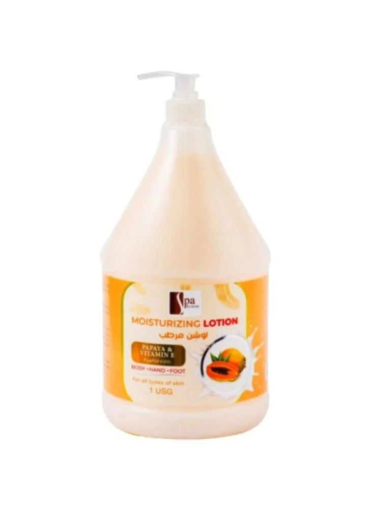 Spa System Moisturizing Body Lotion  Papaya and Vitamin E  1 Gallon