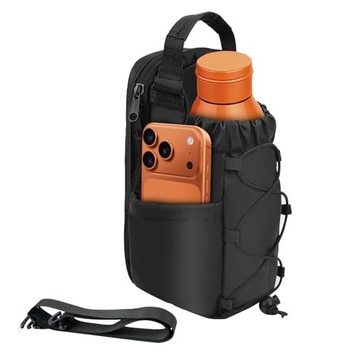Carttiya Magnetic Gym Bag for Men Women-Water Bottle Carrier Holder with Strap & Phone Pockets for 40oz Tumbler with Handle, 4 Built-in Magnets Small Gym Bag for Sports, Concert Airline Travel Walking - Image 1