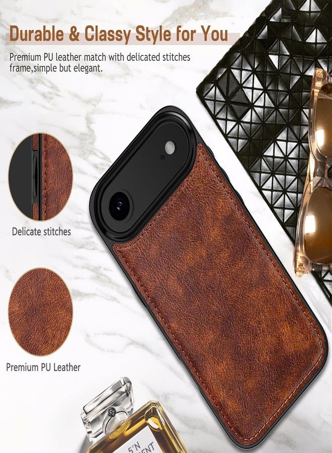 LOHASIC جراب LOHASIC لهاتف iPhone 17 Air، مصنوع من الجلد العتيق، رفيع وأنيق، فاخر، مصنوع من البولي يوريثان الناعم والمرن، مع غطاء واقٍ مانع للانزلاق، مناسب للرجال والنساء، متوافق مع iPhone 17 Air مقاس 6.5 بوصة (إصدار 2025) - بني عتيق - Image 3