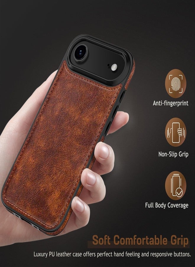 LOHASIC جراب LOHASIC لهاتف iPhone 17 Air، مصنوع من الجلد العتيق، رفيع وأنيق، فاخر، مصنوع من البولي يوريثان الناعم والمرن، مع غطاء واقٍ مانع للانزلاق، مناسب للرجال والنساء، متوافق مع iPhone 17 Air مقاس 6.5 بوصة (إصدار 2025) - بني عتيق - Image 5
