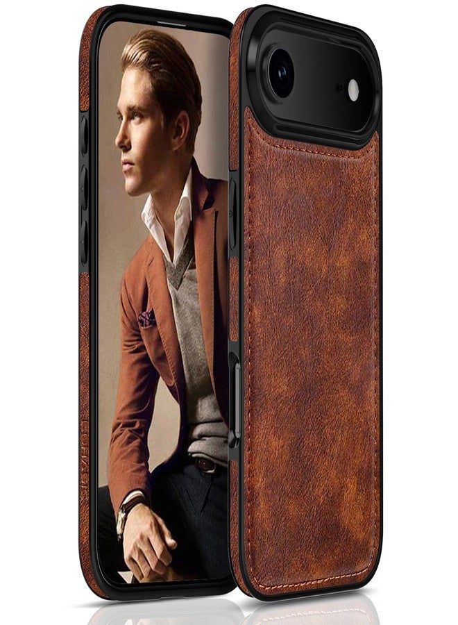 LOHASIC جراب LOHASIC لهاتف iPhone 17 Air، مصنوع من الجلد العتيق، رفيع وأنيق، فاخر، مصنوع من البولي يوريثان الناعم والمرن، مع غطاء واقٍ مانع للانزلاق، مناسب للرجال والنساء، متوافق مع iPhone 17 Air مقاس 6.5 بوصة (إصدار 2025) - بني عتيق - Image 1