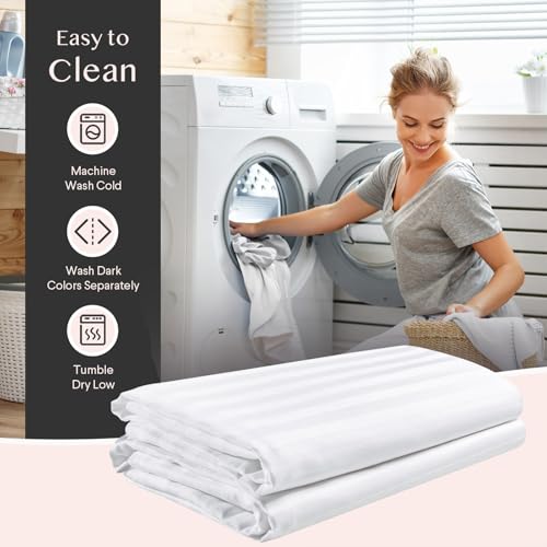 FAUNNA 600TC 100% Cotton Pillow Protectors, Standard Size (20x26), 2 Pack, Oeko-TEX Certified, Hotel Grade Pillow Cover with Silent Zipper, Zip Up Pillow Cases, White - Image 5