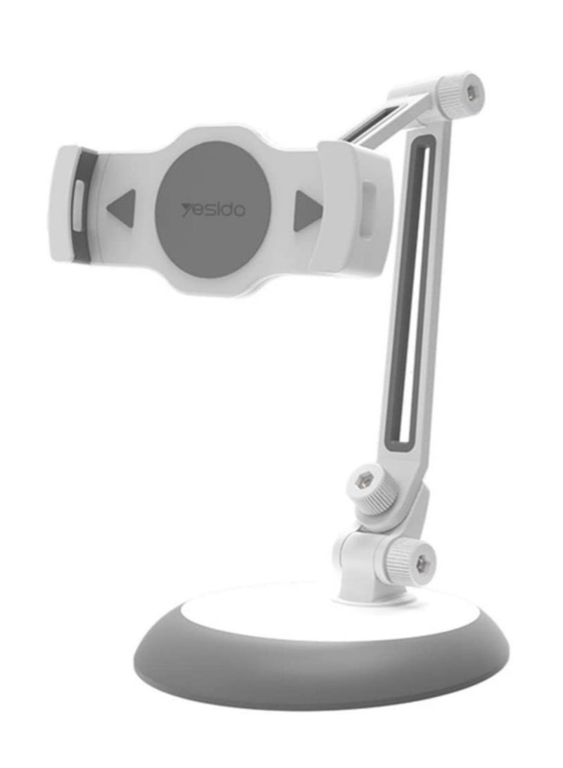 C33 Universal Lazy Tablet Phone Holder Flexible Table Holder Mobile Phone Bed Mount Bracket For iPhone Samsung iPad White & gray - Image 1