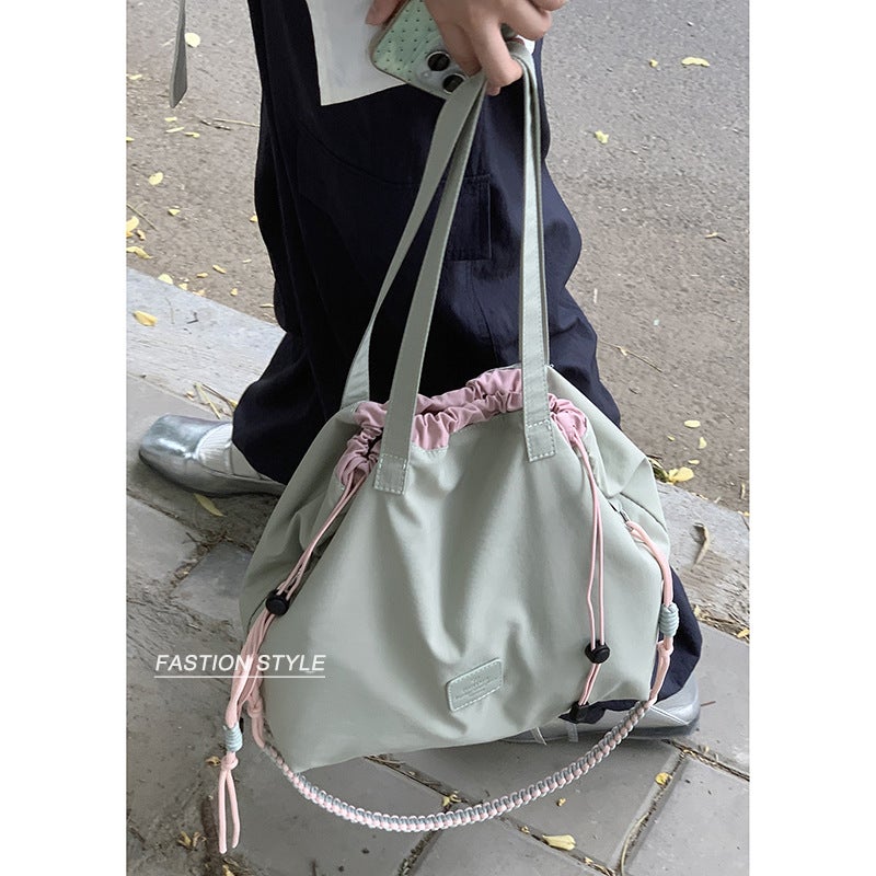 Casual Simple Canvas Bag Women'S Summer Korean Style Tote Bag Versatile Large Capacity Shoulder Bag - Image 2
