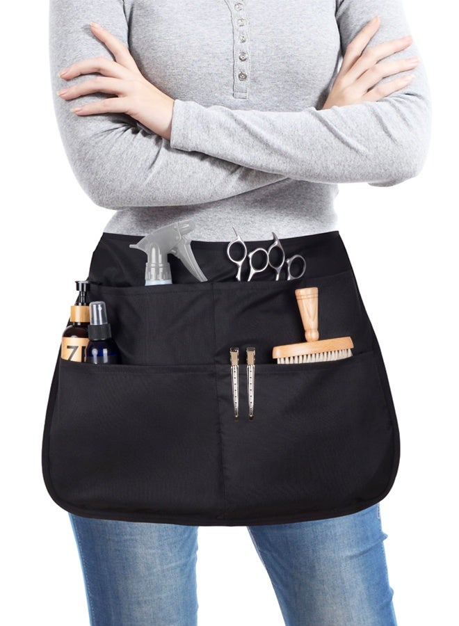 Waterproof Hair Stylist Apron with 5 Pockets, Bleach Proof Waist Apron for Salon - Image 1