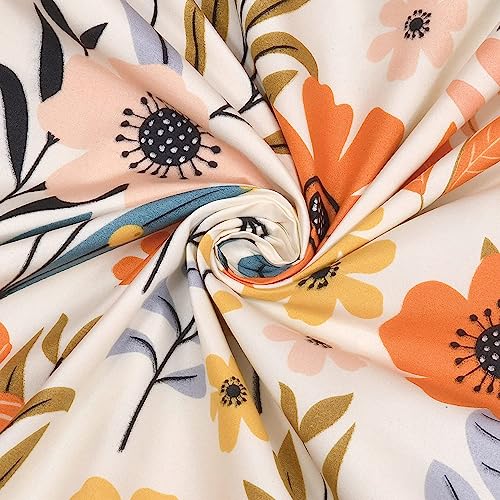 MOSHO 220 TC Glace Cotton King Size XXL 108x108 Inch / 9 Feet BedSheet Comforter Duvet Set Double Bed (ColorA) - Image 3