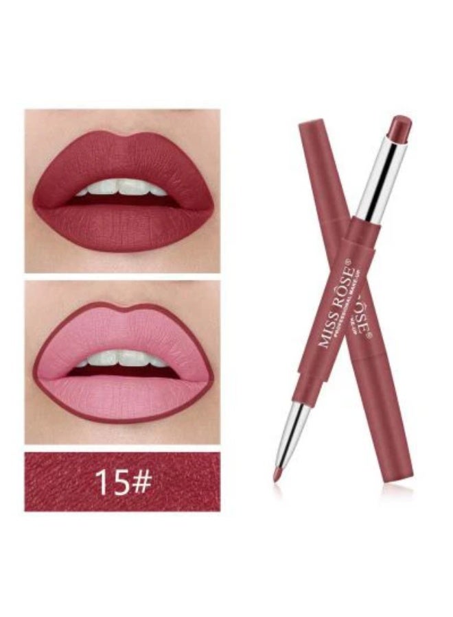 Miss Rose 2-In-1 Waterproof Matte Lipstick with Lip Liner – #15 SOULSISTER MATTE Long-Lasting Matte Lip Color
