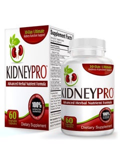 Elevate Recovery Supplements Kidney-Pro (All-in-1) with 21 Kidney Health Supplements in 1 Formula Including Cranberry Extract - Total Kidney Support Supplement - Kidney Cleanse Detox | 30-Day Supply (60 Capsules)  - Image 1
