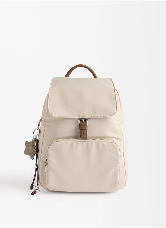 PARFOIS Nylon Backpack With Pendant