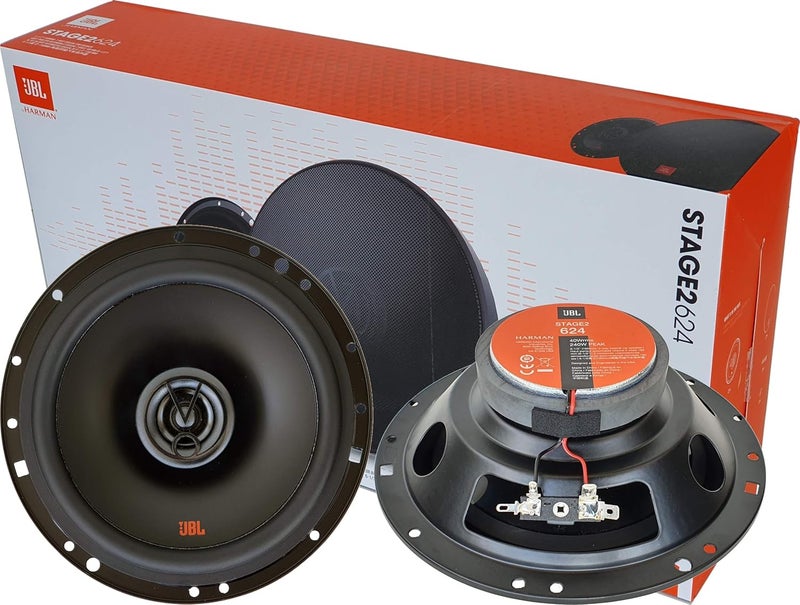 جي بي إل JBL Stage2 624 6-1/2 بوصة (160 مم) مكبر صوت سيارة محوري ثنائي الاتجاه، أسود - Image 1
