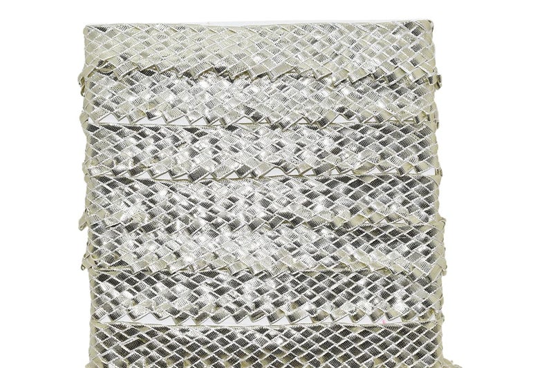 HUNNY- BUNCH HUNNYBUNCHMAT Design GOTA LACE SILVER15 MtrLace Border for Bridal Dresses Suits Sarees FallsBlousesDuppataLehengas Decoration and Designing Embellishment Crafts - Image 5