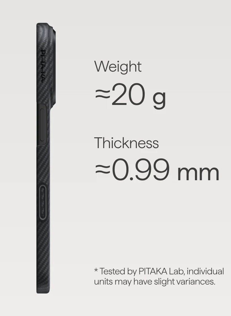 بيتاكا جراب نحيف للغاية لهاتف iPhone 17 Pro Max / PitaTap Seamless Touch / تصميم خفيف الوزن / سهل التركيب / غطاء خلفي - أسود/رمادي - Image 3