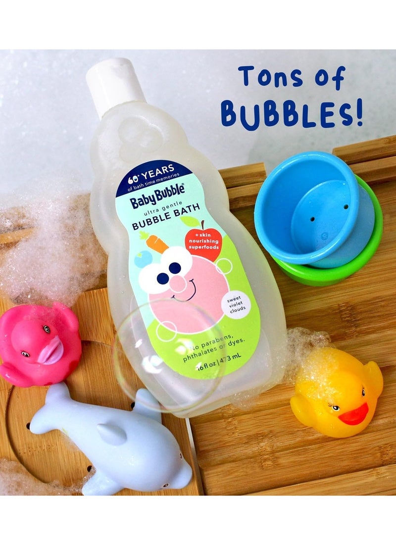 Mr. Bubble Baby Bubble Ultra Gentle Bubble Bath, Sweet Violet Clouds Scent, 16 oz., Pack of 2 - Image 4