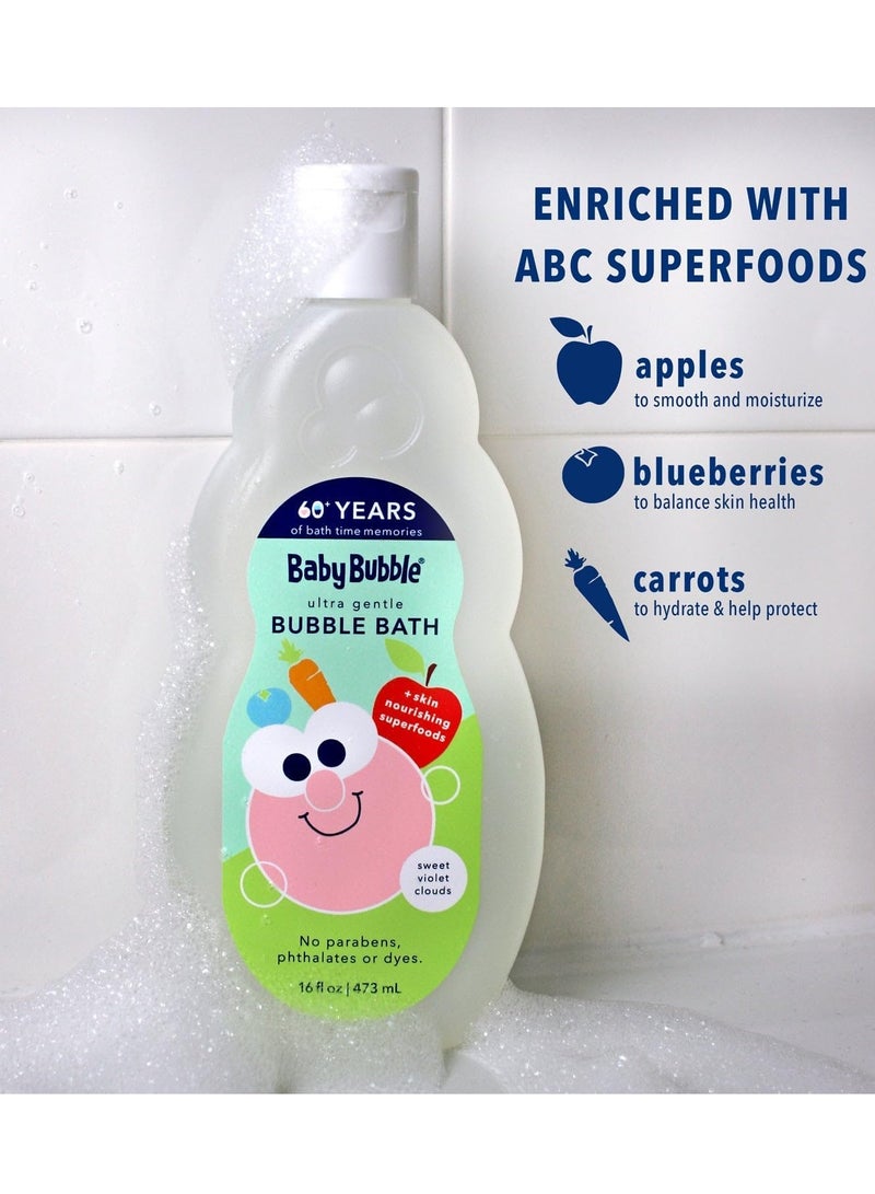Mr. Bubble Baby Bubble Ultra Gentle Bubble Bath, Sweet Violet Clouds Scent, 16 oz., Pack of 2 - Image 3