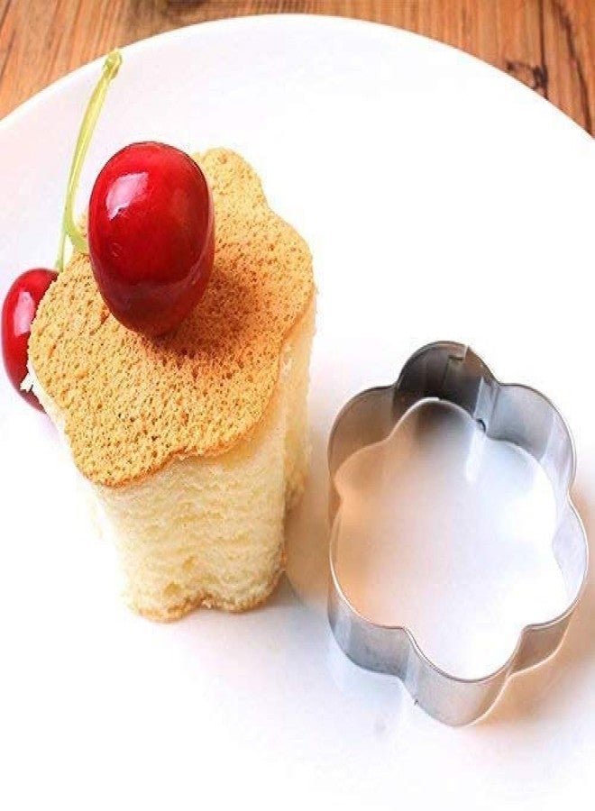 Prostuff.in مجموعة قوالب تقطيع البسكويت من Prostuff.in® - 12 قطعة، أشكال قلب، نجمة، دائرة، زهرة، قوالب تقطيع بسكويت من الفولاذ المقاوم للصدأ، مناسبة لتقطيع عجة البيض والبسكويت والمعجنات والفواكه (فضي) - Image 4