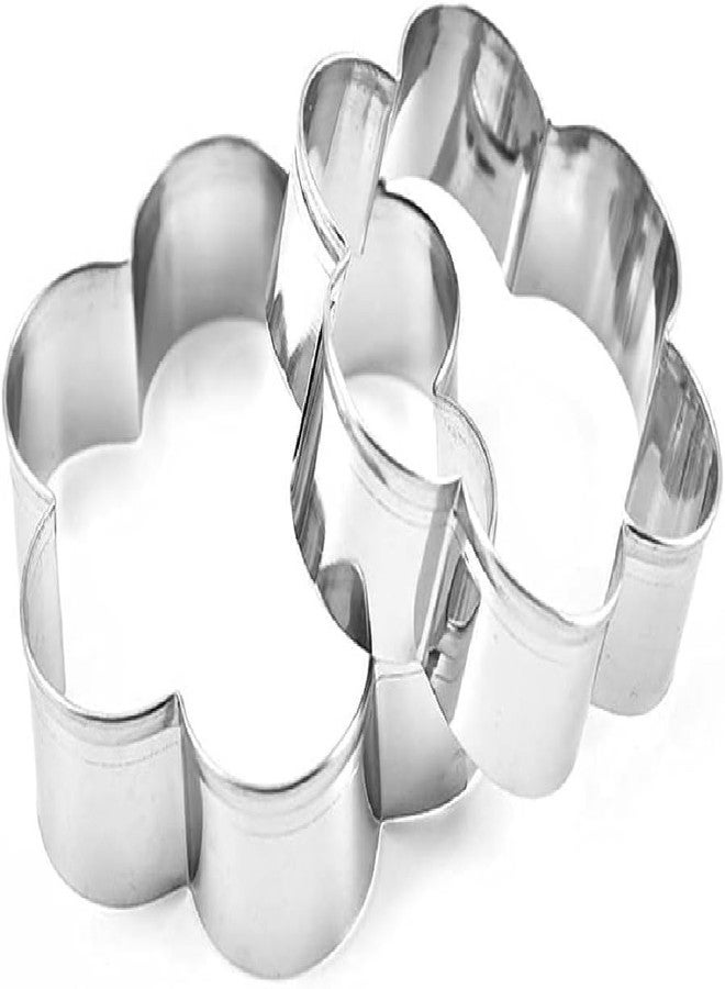 Prostuff.in مجموعة قوالب تقطيع البسكويت من Prostuff.in® - 12 قطعة، أشكال قلب، نجمة، دائرة، زهرة، قوالب تقطيع بسكويت من الفولاذ المقاوم للصدأ، مناسبة لتقطيع عجة البيض والبسكويت والمعجنات والفواكه (فضي) - Image 3