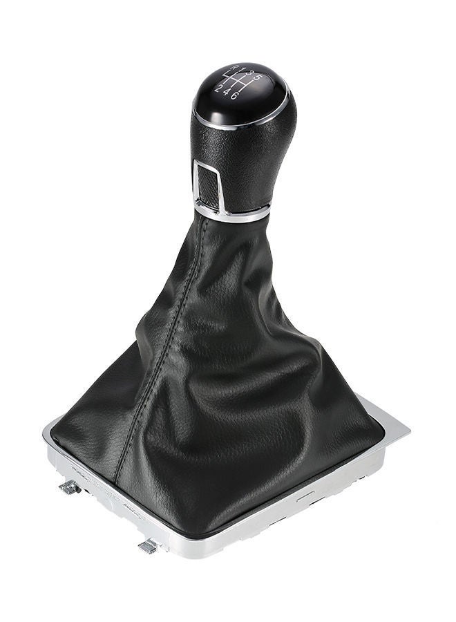 NIBEMINENT 6 Speed Gear Shift Knob Leather Boot for VW Passat B7 - Image 1