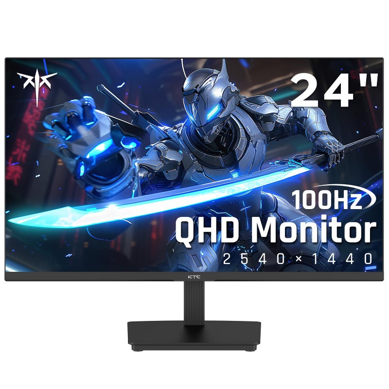 KTC 24 Inch QHD 2560x1440 IPS Computer Monitor, 100Hz Zero-Frame 2K Gaming Office Monitor, Adaptive Sync, HDR10, VESA, Tilt Adjustable, Low Blue Light, DisplayPort, HDMI, H24T27 - Image 1