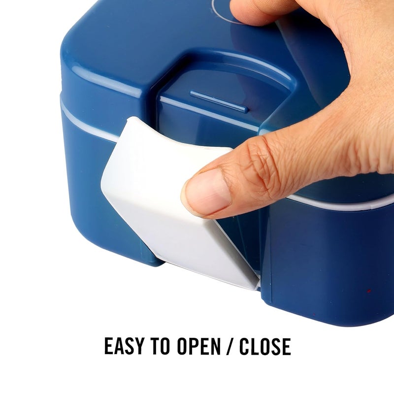 Cello Cello Food Mate Snap Lock Plastic Lunch Box, 713ml, Blue | 2 Compartment with 2 Side Lock for School Kids and Adults | Leak-Proof Snacks Tiffin box for school Kids, Office, Picnic & Travelling  - Image 4