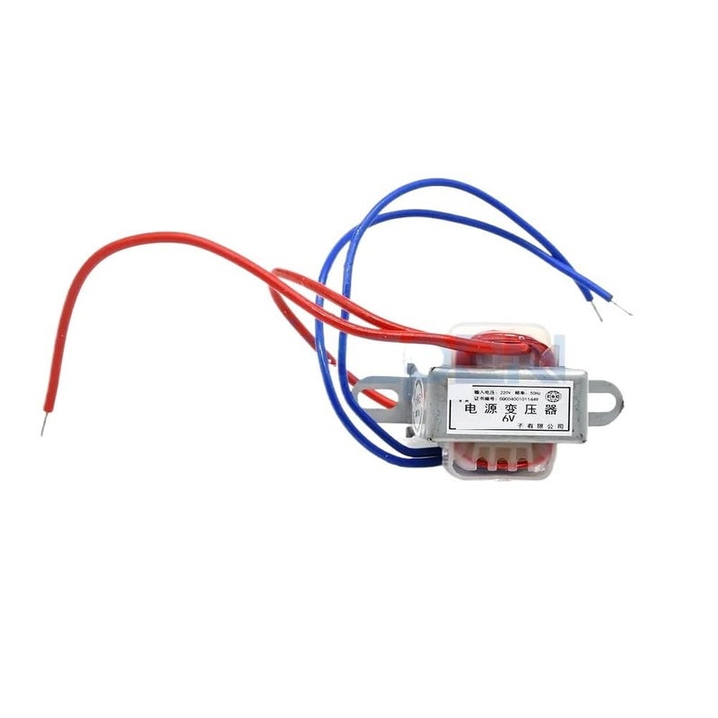 Power Transformer AC 220V to 6V 9V 12V Voltage 1W EI Copper Core 50Hz~60Hz Single Voltage 2 Line Copper(6V) - Image 2