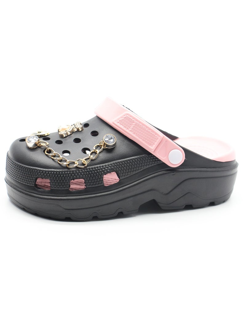 Kids Melody Women and Girls Clogs | Slip-On, Arch Support, High Heels Mules Clogs | Slide Wedge Sandals for Women's - Image 3