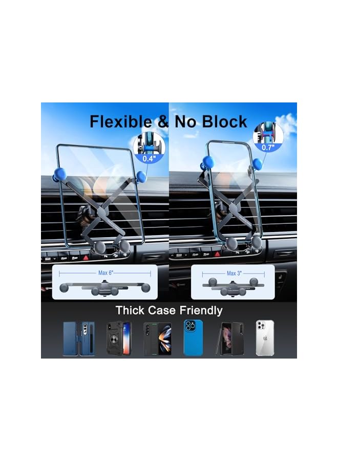 S-TOP Fold 4 Car Mount, [2 Forms] Gravity Z Fold 5 4 Car Mount,[Thick Case Friendly] Cell Phone Holder Z Fold 4 Car Mount for Samsung Galaxy Z Fold 5 4 3 2 s23 22 Ultra iPhone 15 14 13 12 - Image 2
